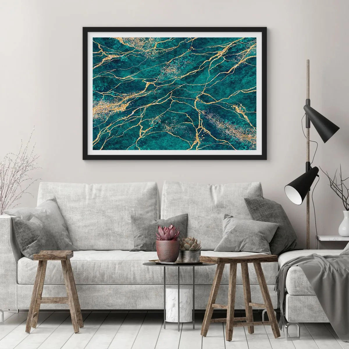 Plakát v černém rámu - Zlatá žíla - 50x40 cm