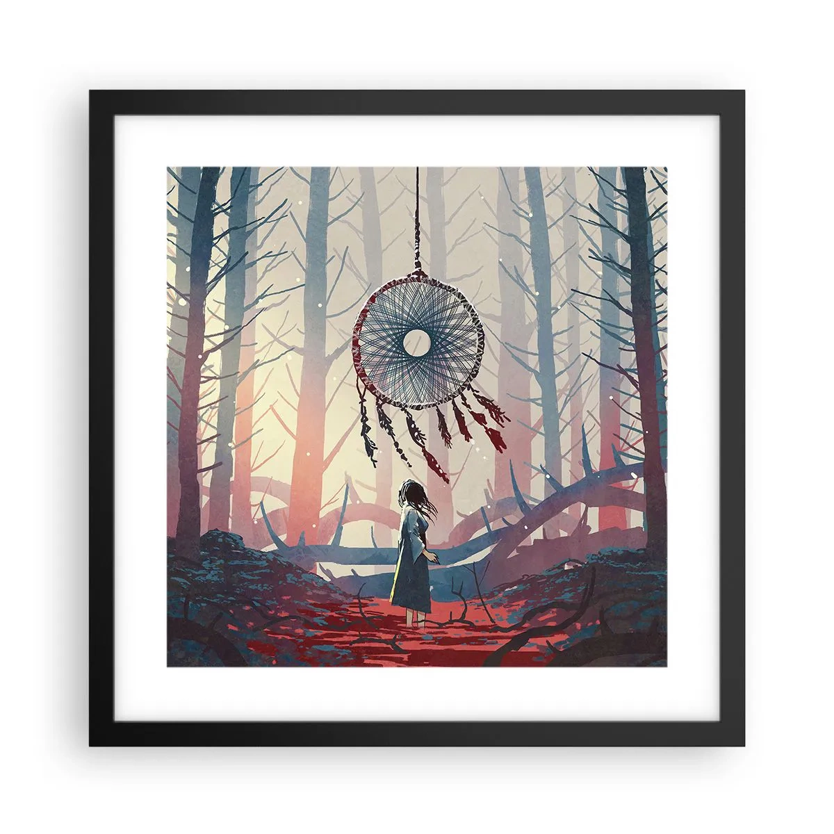 Plakát v černém rámu - Tajný rituál štěstí - 40x40 cm