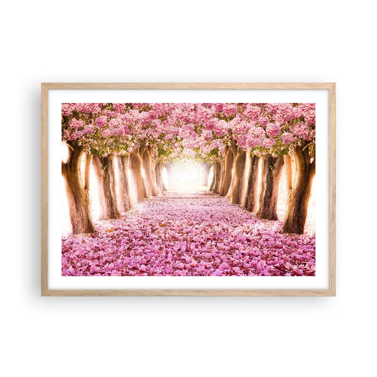 Plakát v rámu světlý dub - Cesta do ráje - 70x50 cm