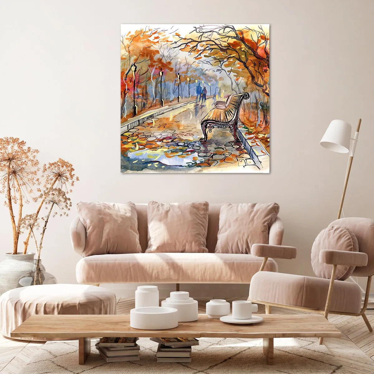 Obraz na plátně - Společně putovat podzimem - 60x60 cm
