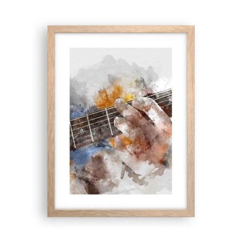 Plakát v rámu světlý dub - Poezie mezi strunami - 30x40 cm