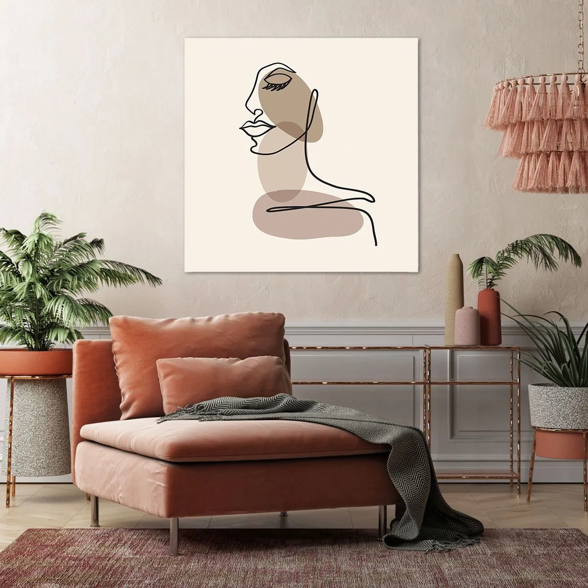 Obraz na plátně - Při poslechu samé sebe - 70x70 cm