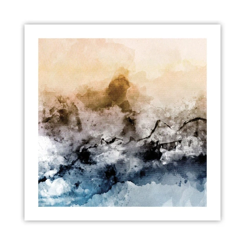 Plakát - Ponořené do mračna mlhy - 50x50 cm