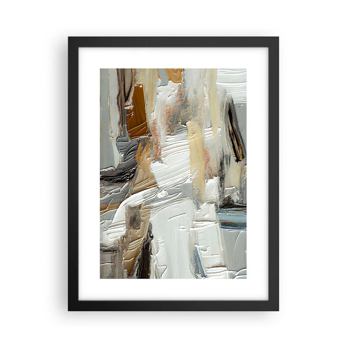 Plakát v černém rámu - Barevné nahromadění - 30x40 cm