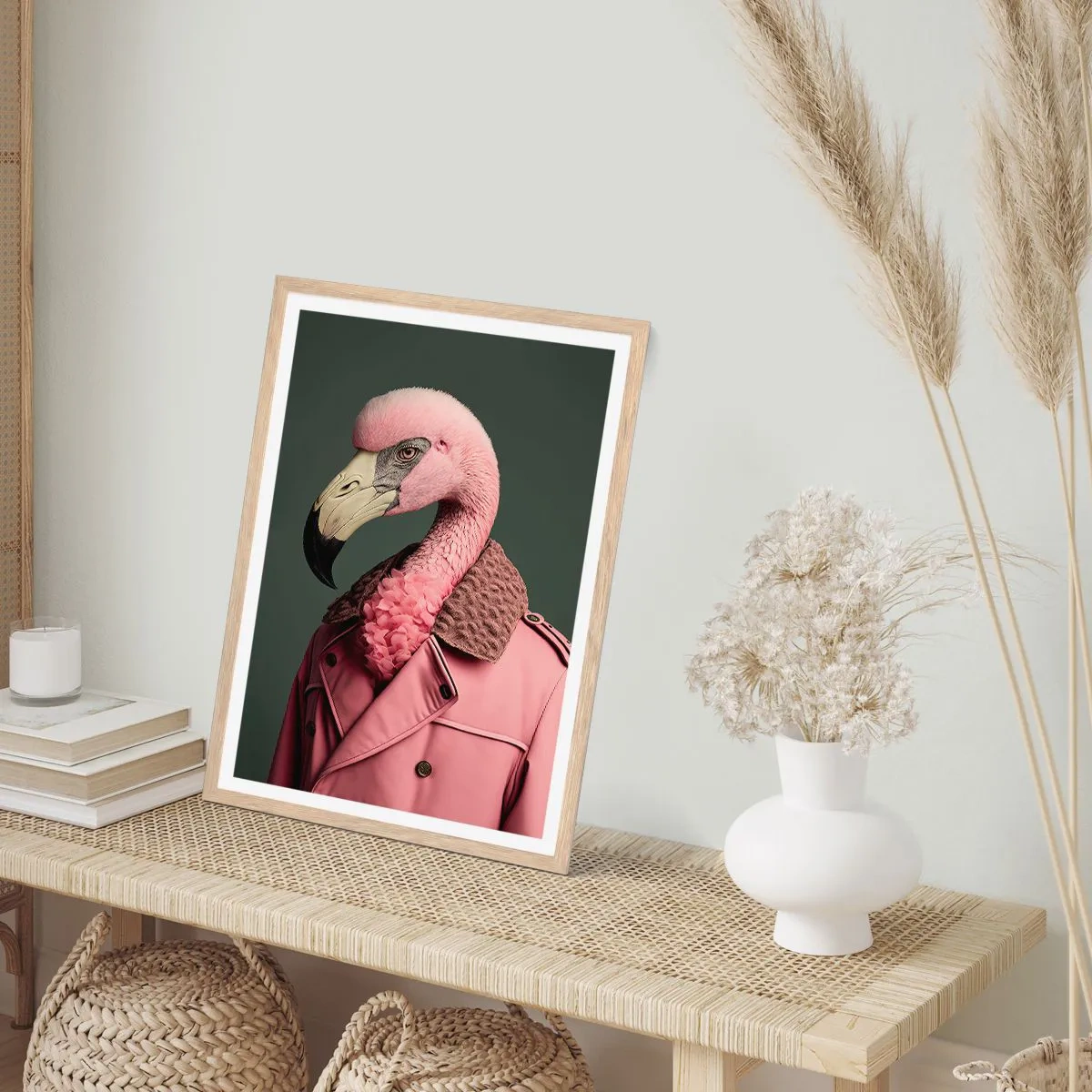 Plakát v rámu světlý dub - Skutečný elegán - 50x70 cm