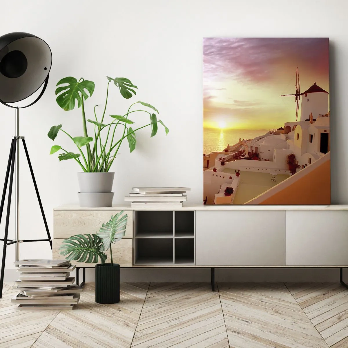 Obraz na plátně - Rozplynout se v bílé a zlaté - 50x70 cm