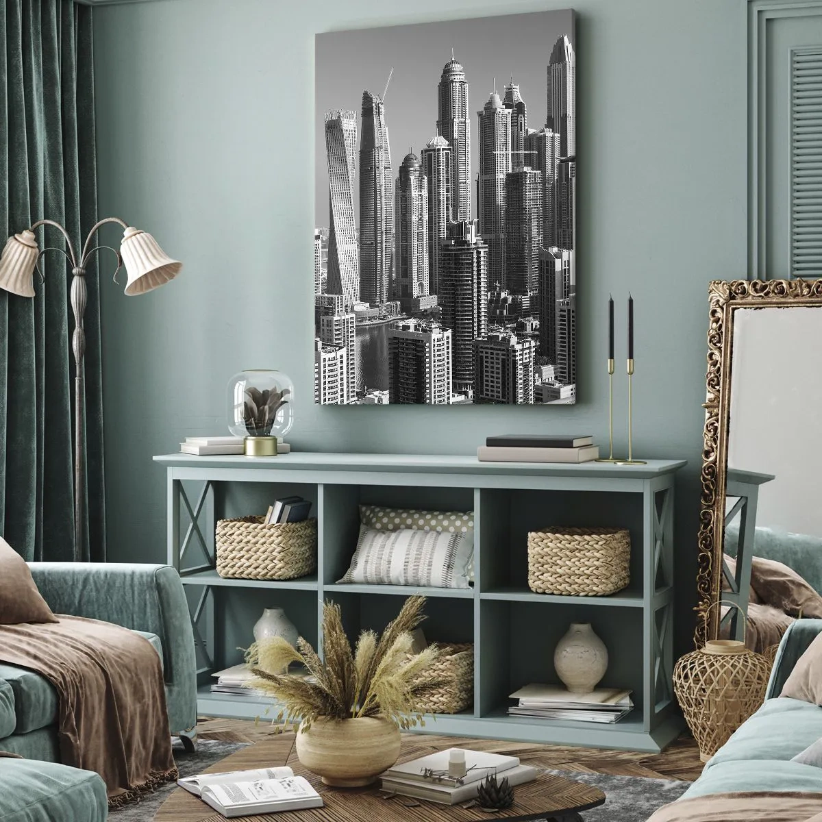 Obraz na plátně - Město nad pouští - 50x70 cm