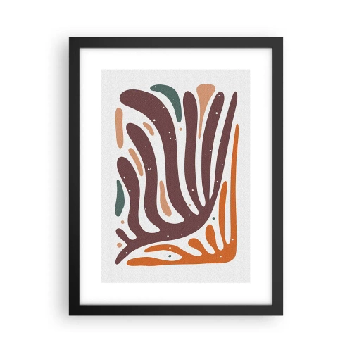 Plakát v černém rámu - Organická a radiální kompozice - 30x40 cm