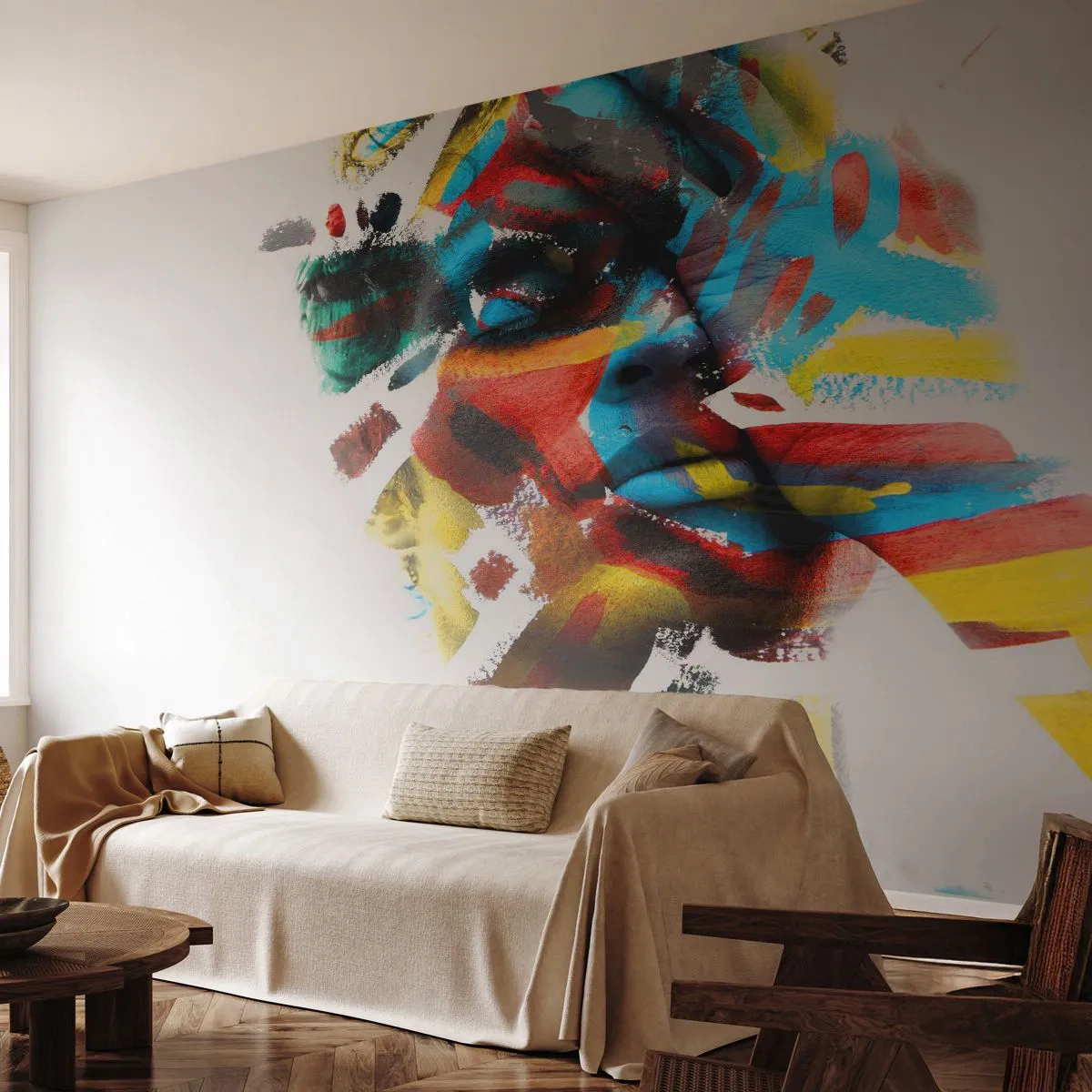 Fototapeta Premium Canvas - Pestrá osobnost - Abstrakce, Kus, Grafika - 200x140 cm
