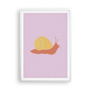 Plakát v bílém rámu - Není kam spěchat - 70x100 cm