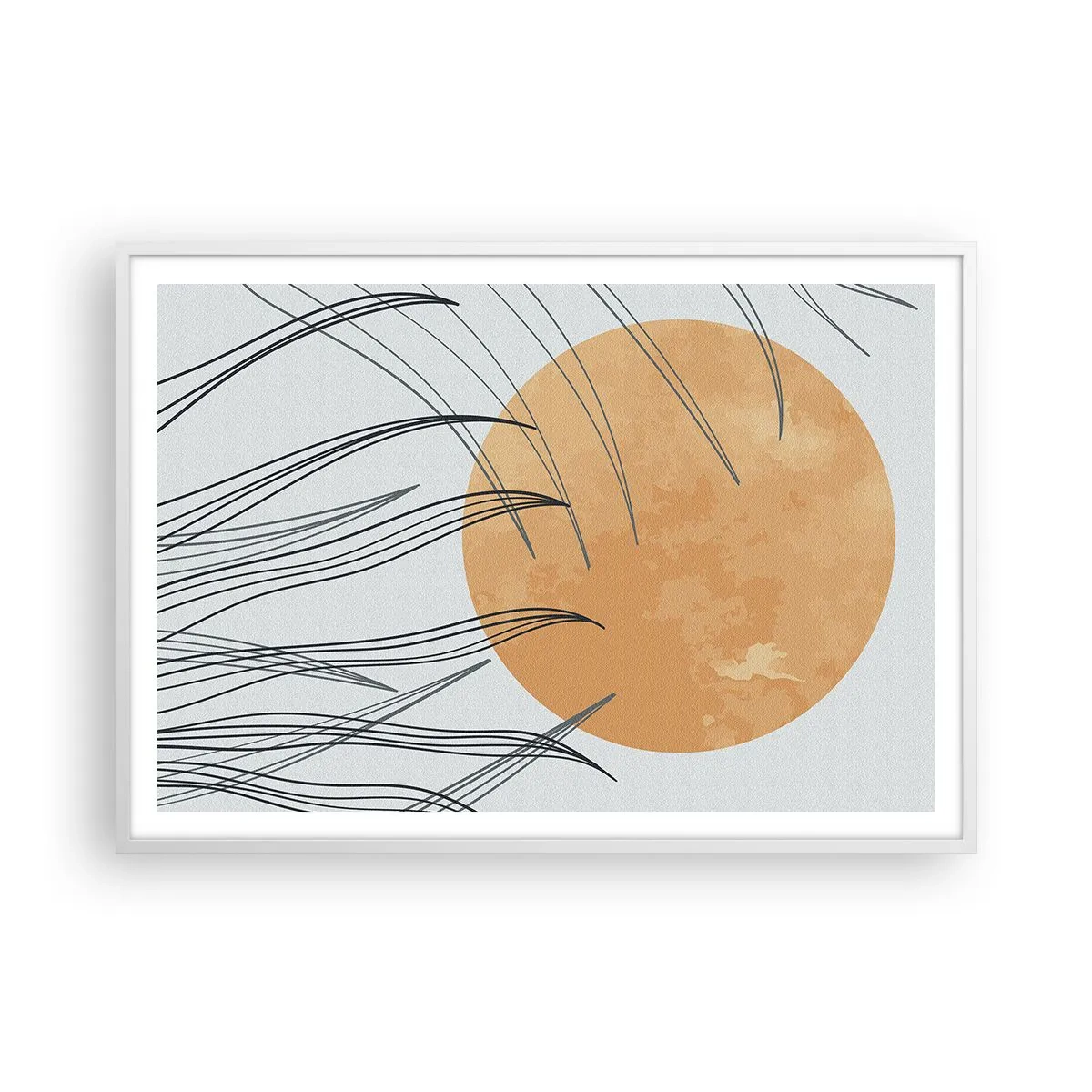 Plakát v bílém rámu - Vždy ke slunci - 100x70 cm