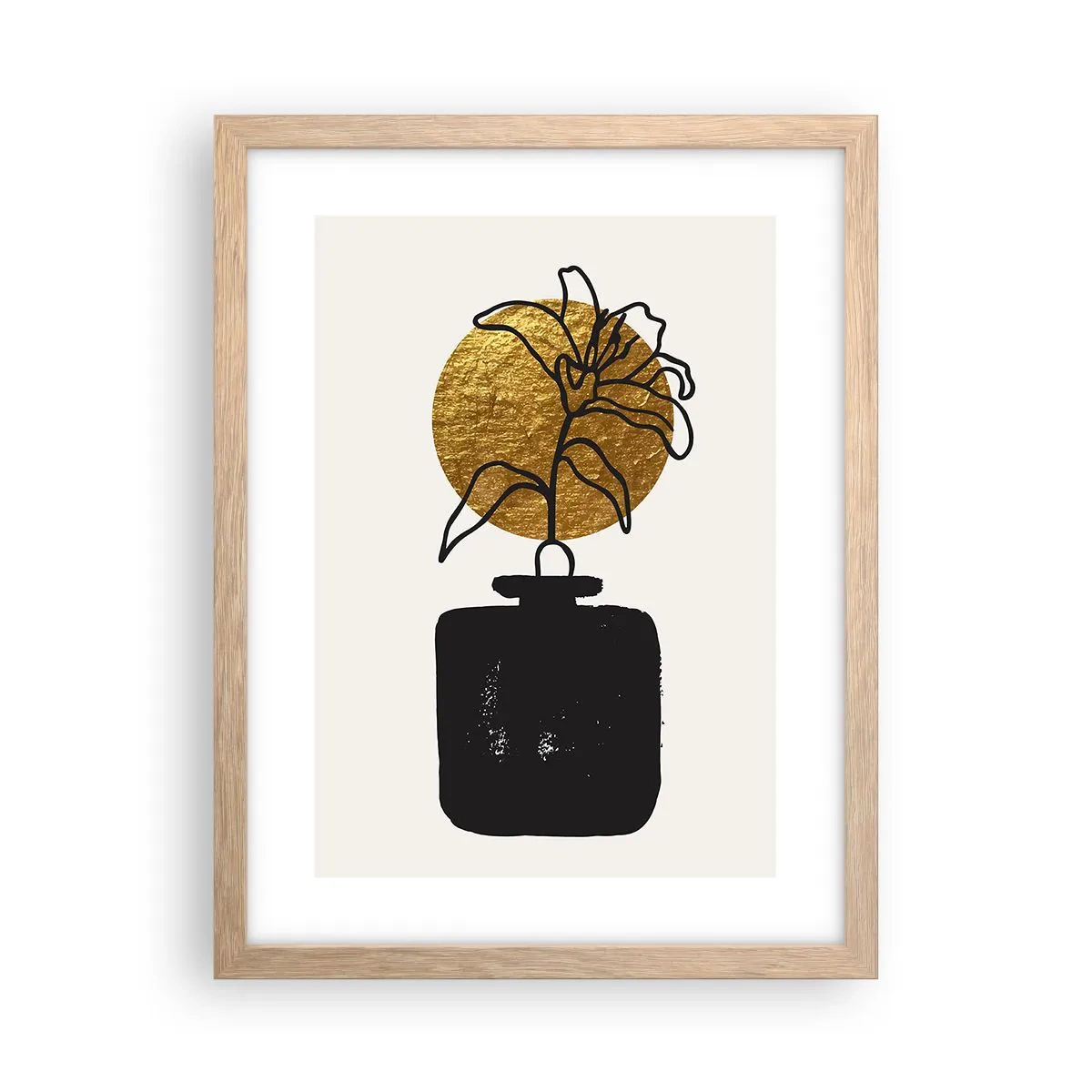 Plakát v rámu světlý dub - Krása, která má cenu zlata - 30x40 cm