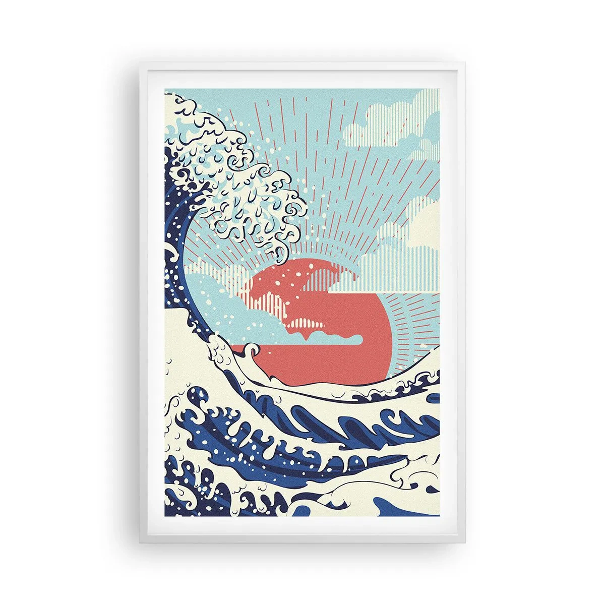 Plakát v bílém rámu - Z japonských inspirací - 61x91 cm