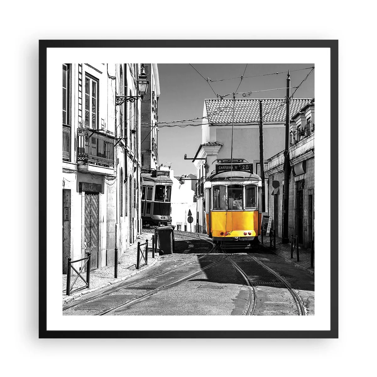 Plakát v černém rámu - Duch Lisabonu - 60x60 cm