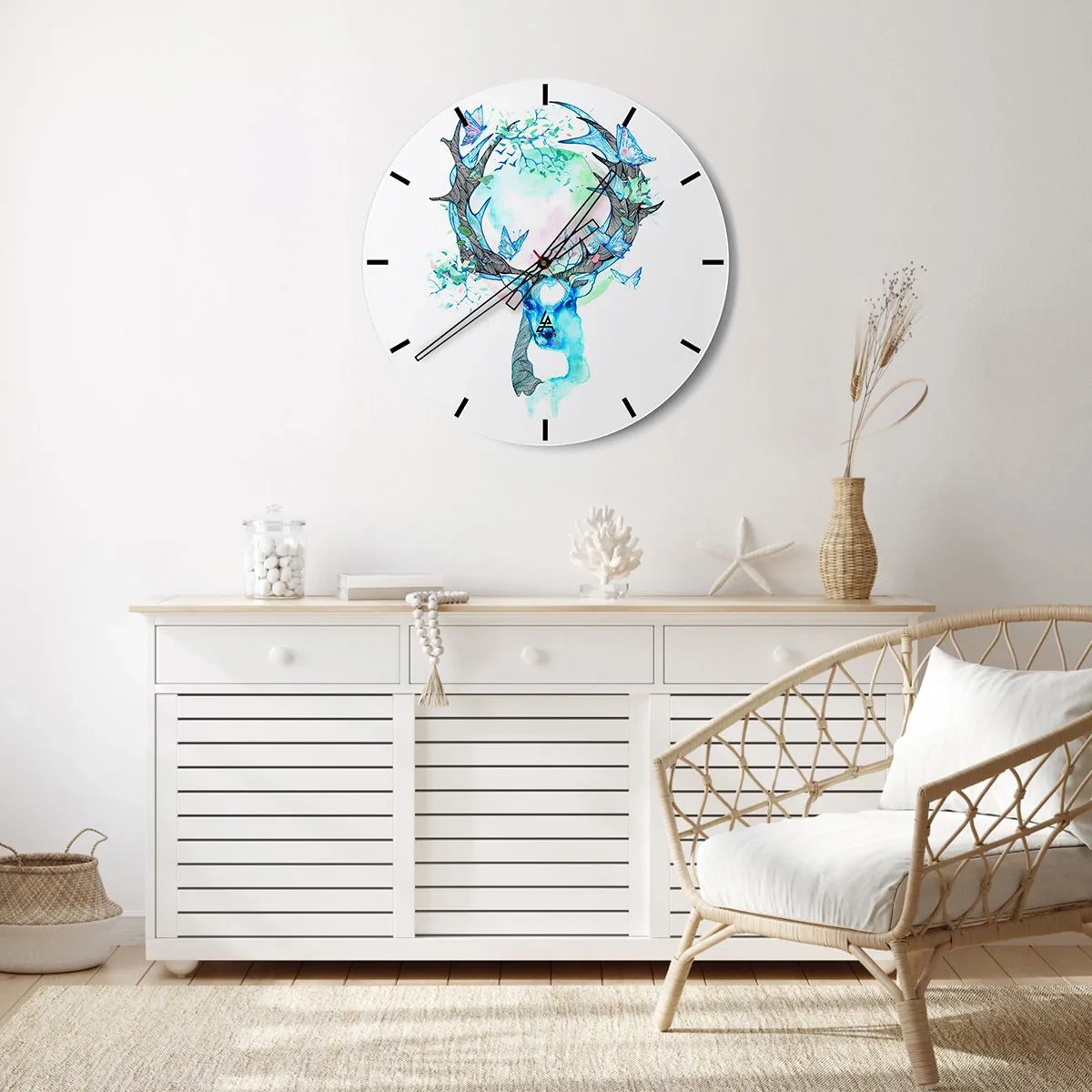 Nástěnné hodiny - Síla a jemnost přírody - 40x40 cm