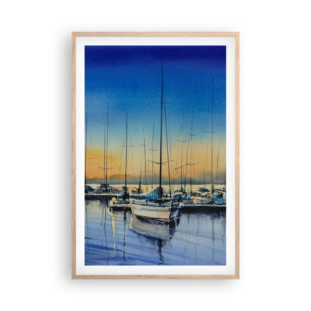 Plakát v rámu světlý dub - Konec dobrého dne - 61x91 cm