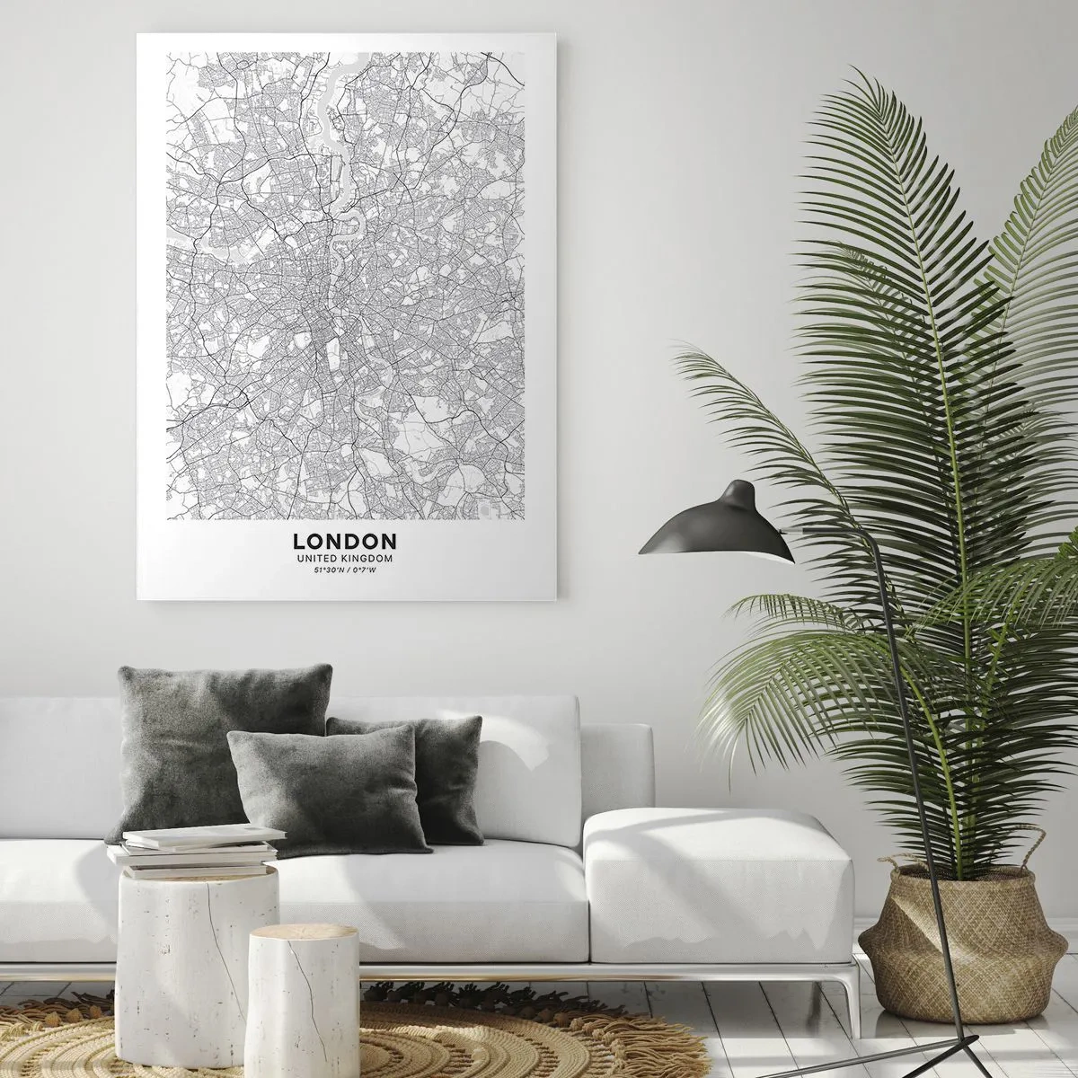 Obraz na skle - Mapa londýnského labyrintu - 80x120 cm