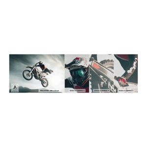 Vzor Fototapety Premium Canvas - Není zábava bez rizika - Motokros, Motorka, Motocyklista - 100x30 cm