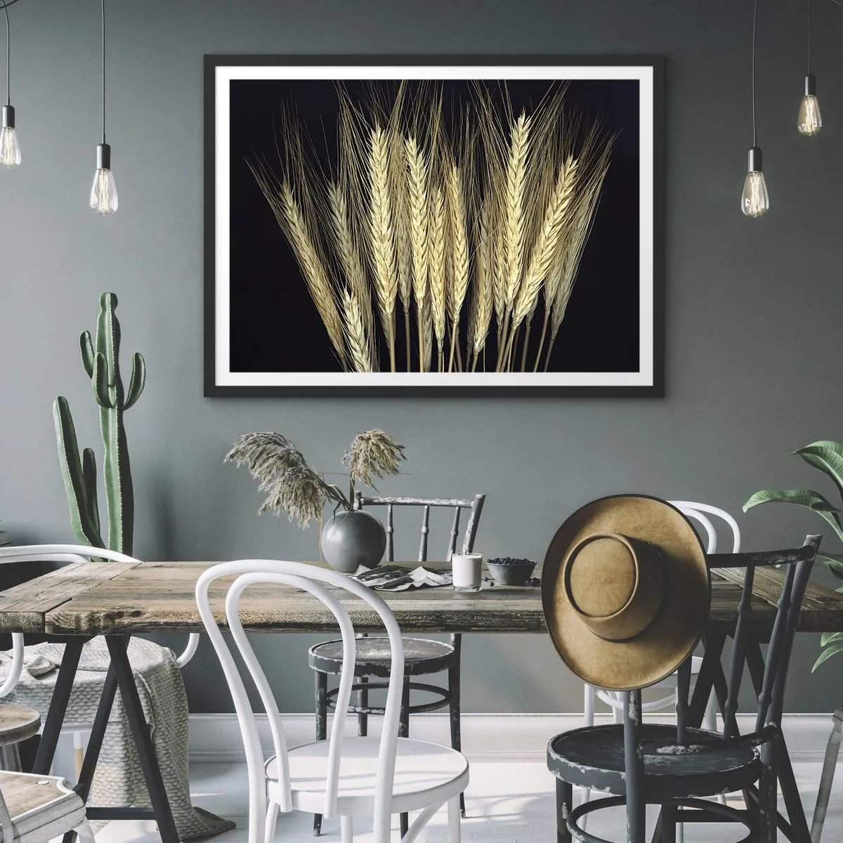 Plakát v černém rámu - Rustikální magie - 70x50 cm