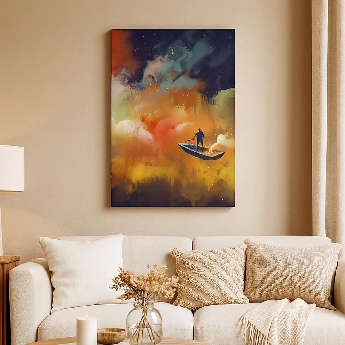 Obraz na plátně - Lodí galaxií - 50x70 cm