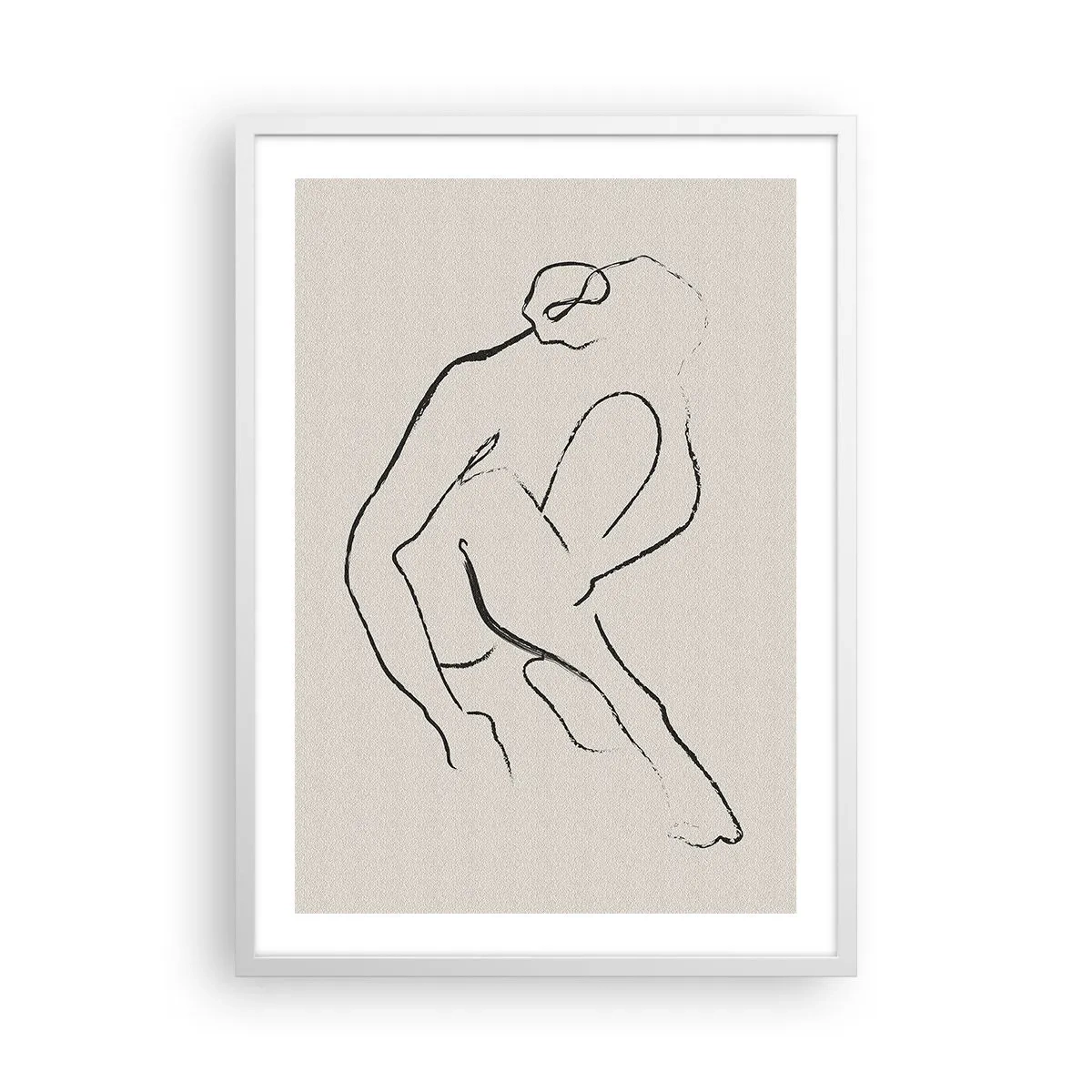 Plakát v bílém rámu - Intimní skica - 50x70 cm