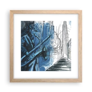 Plakát v rámu světlý dub - Městská rapsodie - 30x30 cm