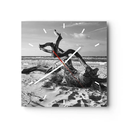 Nástěnné hodiny - Mořská socha - 30x30 cm