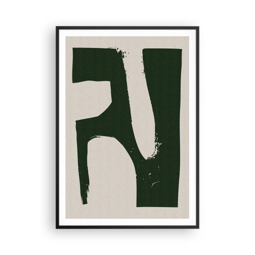 Plakát v černém rámu - Zálivy v bílem - 70x100 cm