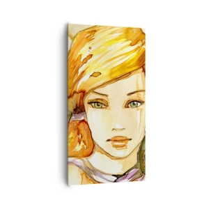 Obraz na plátně - Smaragdový pohled, který zahání hněv - 65x120 cm