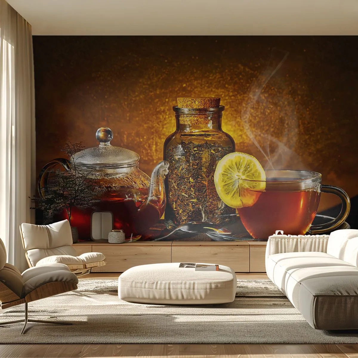 Fototapeta Samolepicí Deluxe Sticker - Ve stylu nizozemských mistrů - Gastronomie, Čaj, Šálek na čaj - 250x175 cm