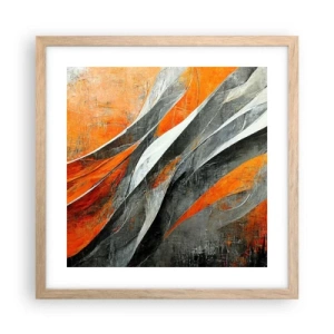 Plakát v rámu světlý dub - Žár a chlad - 40x40 cm