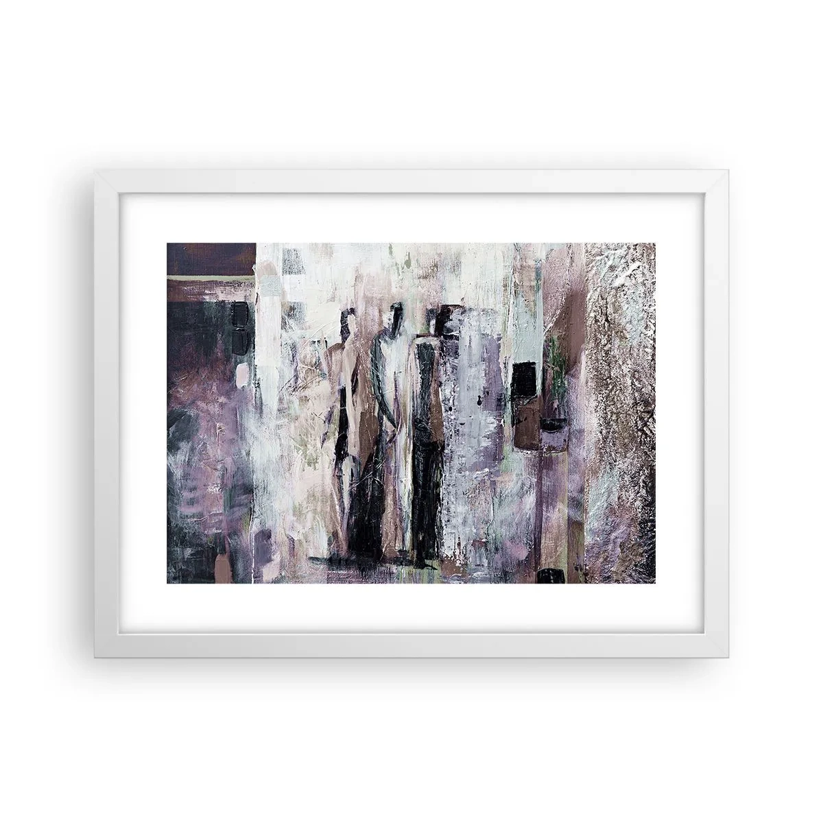 Plakát v bílém rámu - Tajemná trojice - 40x30 cm