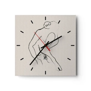 Nástěnné hodiny - Intimní skica - 30x30 cm