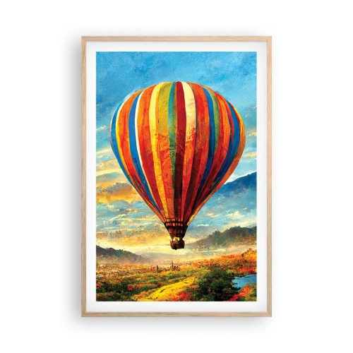 Plakát v rámu světlý dub - V tichu je toho vidět víc - 61x91 cm