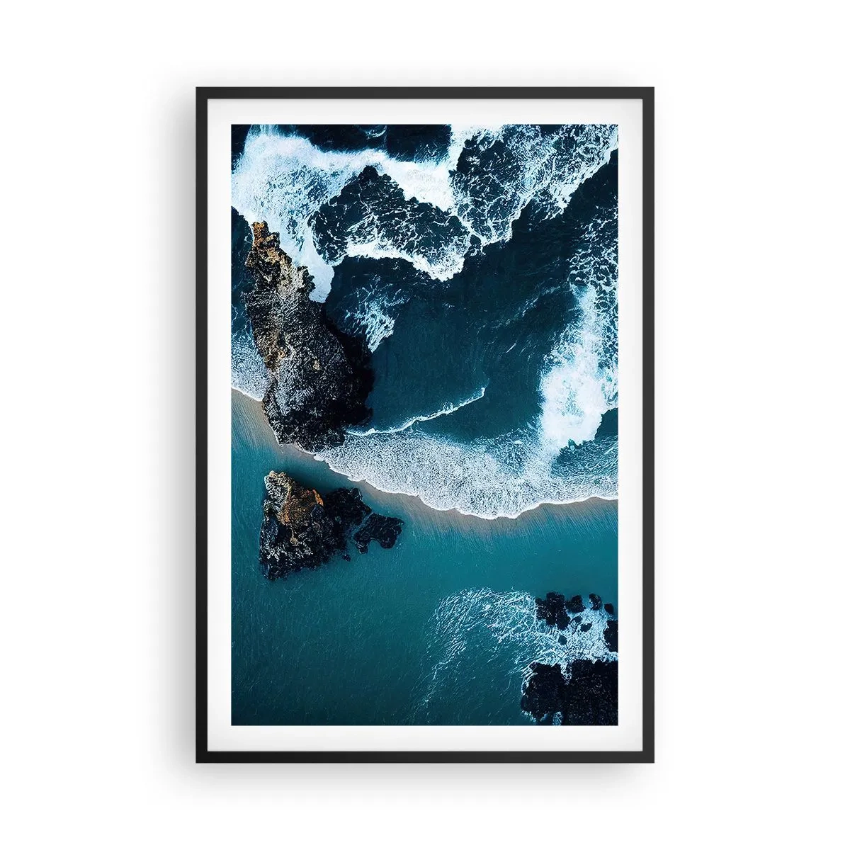 Plakát v černém rámu - Zahalené do vln - 61x91 cm