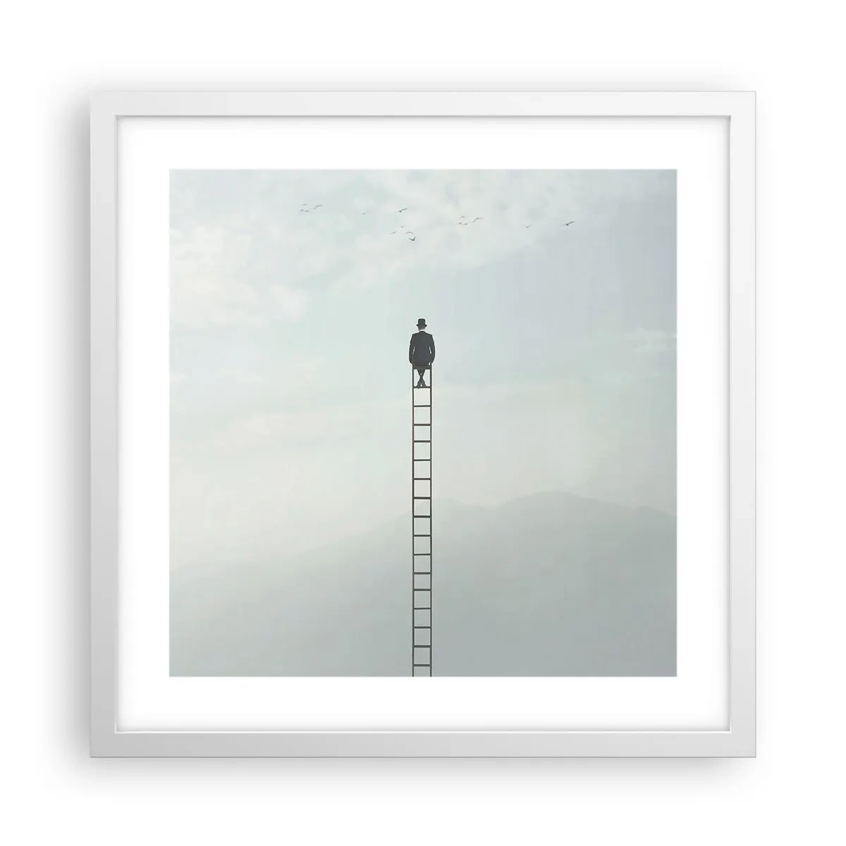 Plakát v bílém rámu - Povznést se nad to - 40x40 cm