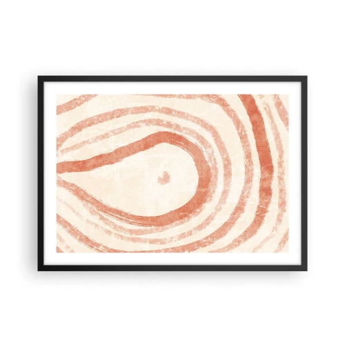 Plakát v černém rámu - Korálové kruhy – kompozice - 70x50 cm