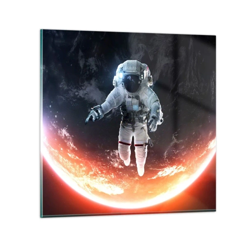 Obraz na skle - Mohu zůstat ještě chvilku? - 70x70 cm