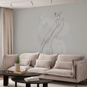 Fototapeta Samolepicí Deluxe Sticker - Zabloudit pohledem - Grafika, Kresba tužkou, Ženy - 200x140 cm