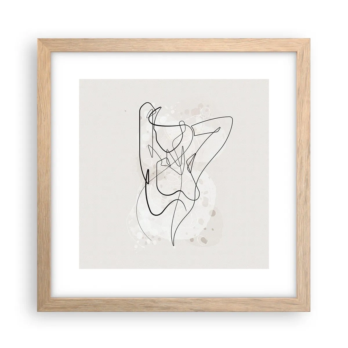 Plakát v rámu světlý dub - Umění svádění - 30x30 cm