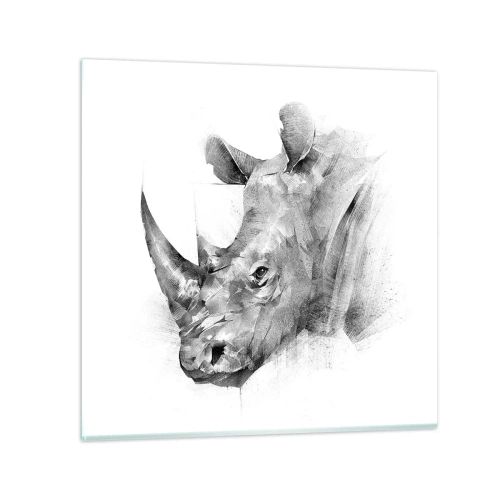 Obraz na skle - Africký portrét - 60x60 cm