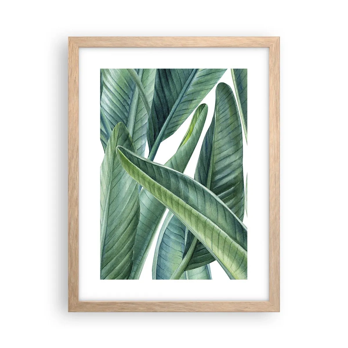Plakát v rámu světlý dub - Prostě zelená - 30x40 cm
