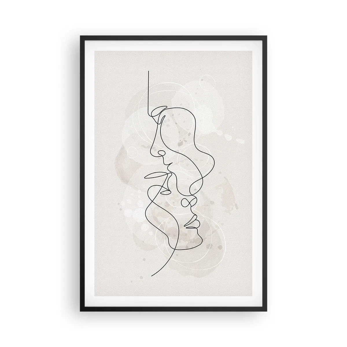 Plakát v černém rámu - Zamotaní v objetí - 61x91 cm