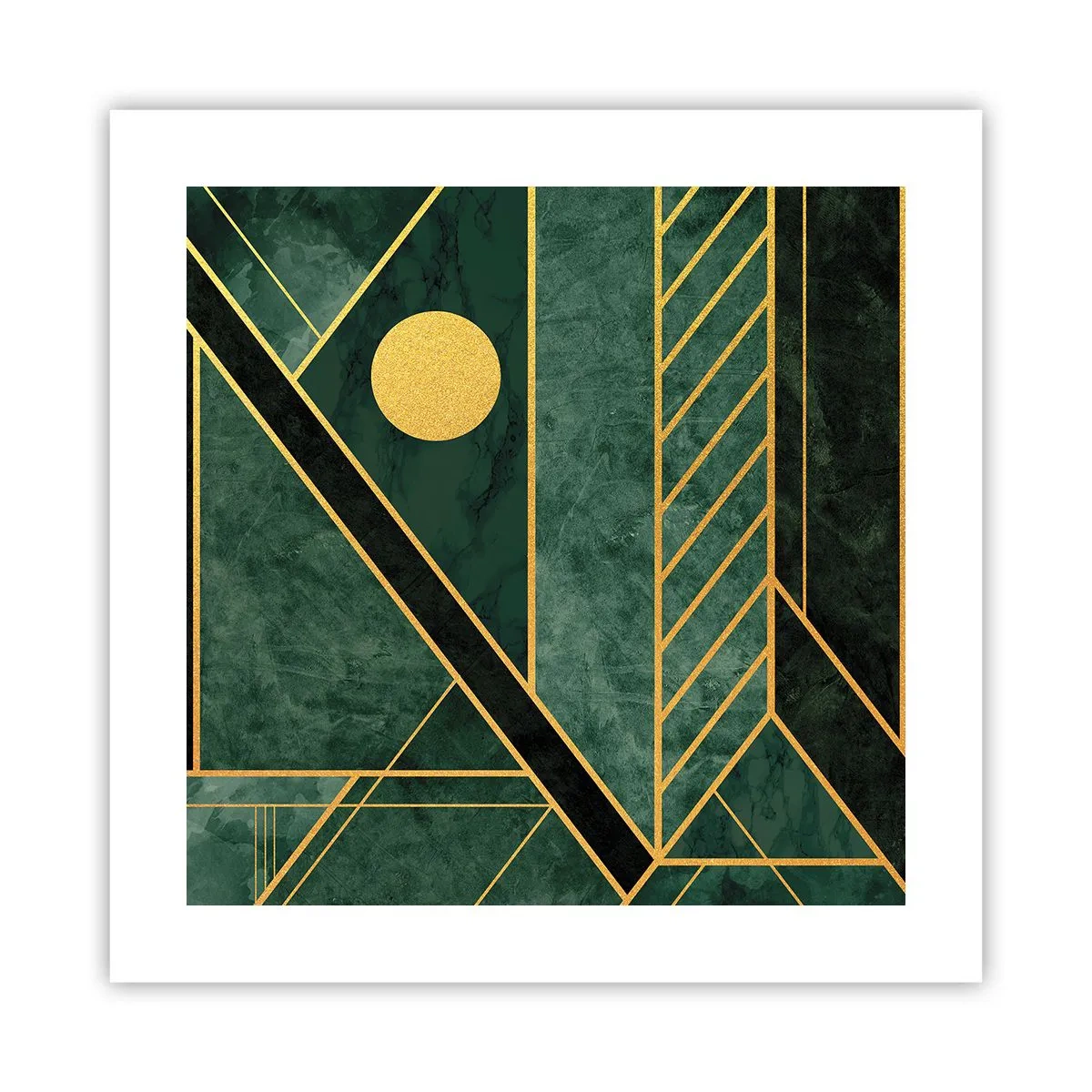 Plakát - Dynamika zlata a lazuritu - 40x40 cm