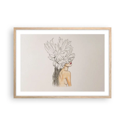 Plakát v rámu světlý dub - Vrchol krásy - 70x50 cm