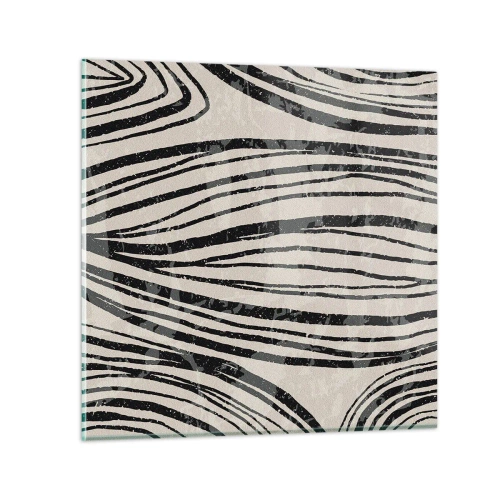 Obraz na skle - Močál s liniemi - 40x40 cm