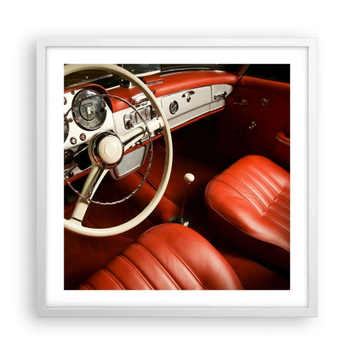Plakát v bílém rámu - Luxus ve stylu vintage - 50x50 cm