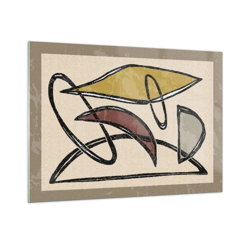 Obraz na skle - Svisle a vodorovně - 100x70 cm