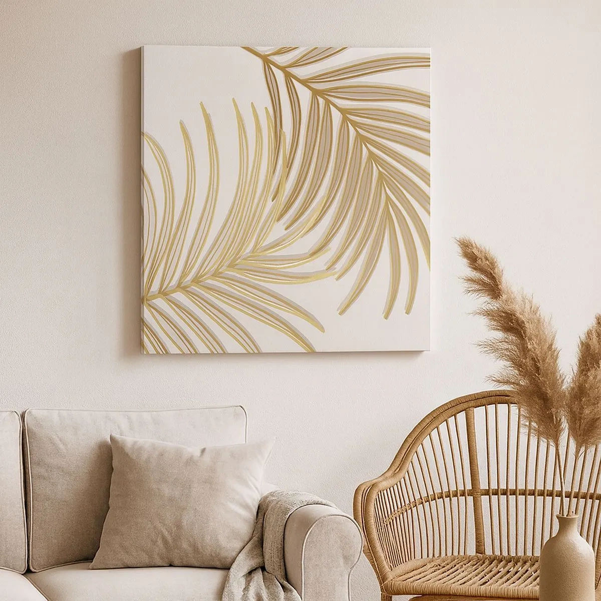 Obraz na plátně - Zlatá palma! - 30x30 cm