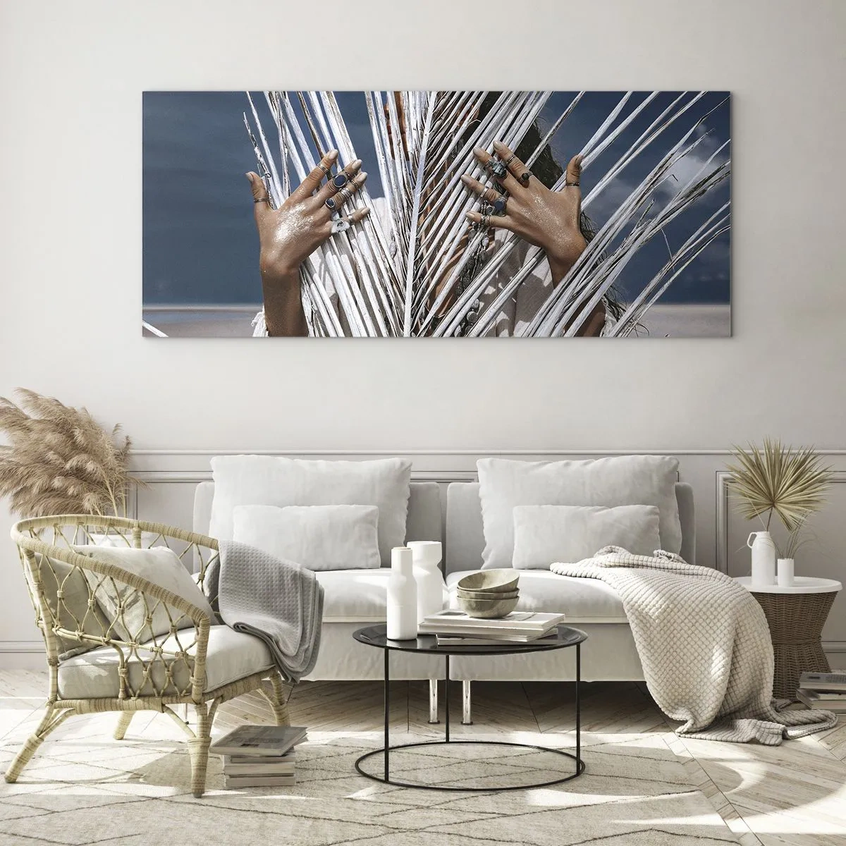 Obraz na skle - Šamanová holka? - 140x50 cm